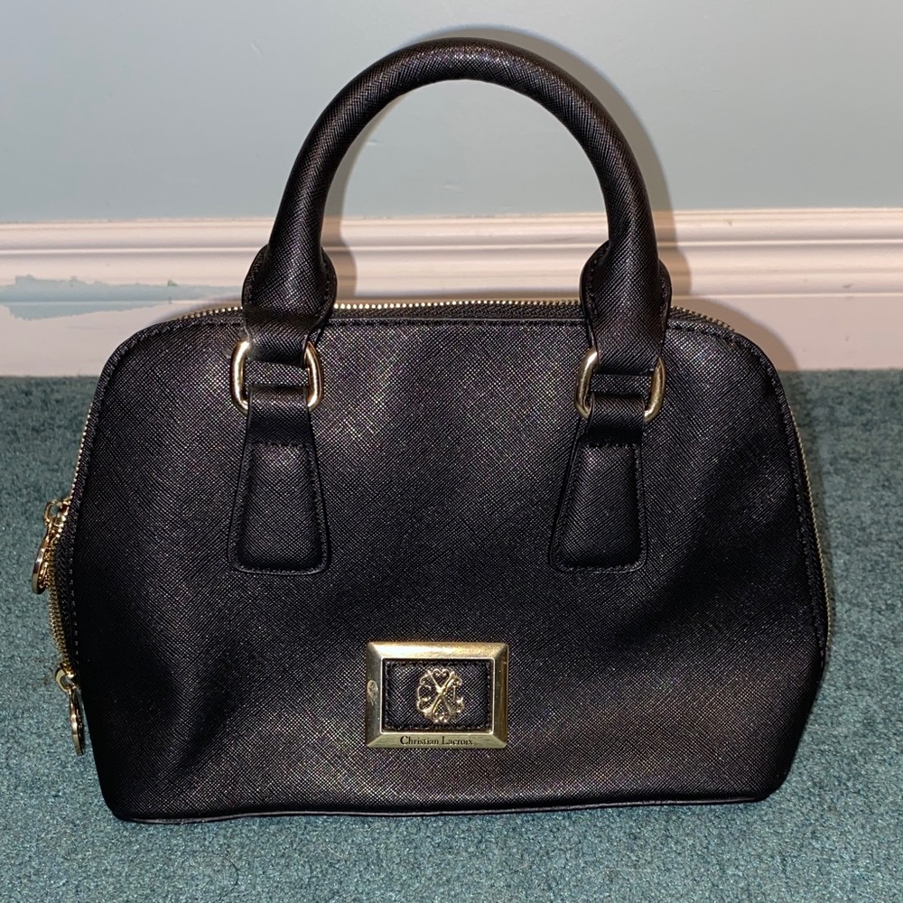Christian Lacroix Black Satchel Bag